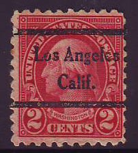 Los Angeles CA, 583-44 Bureau Precancel, 2¢ Washington