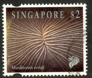 SINGAPORE 1994 $2.00 MUSHROOM CORAL Issue Sc 683 VFU