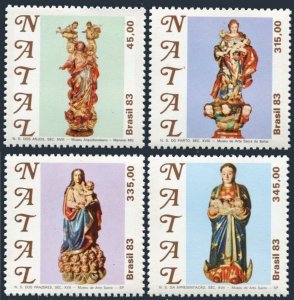 Brazil 1887-1890, MNH. Mi 2003-2006. Christmas 1983.17th-18th Centuries Statues.