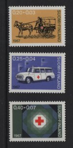 Finland   #B182-B184  MNH  1967  Red Cross