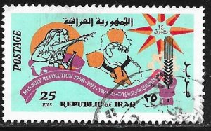 Iraq 604: 25f People, Fists, Map of Iraq, used, F-VF
