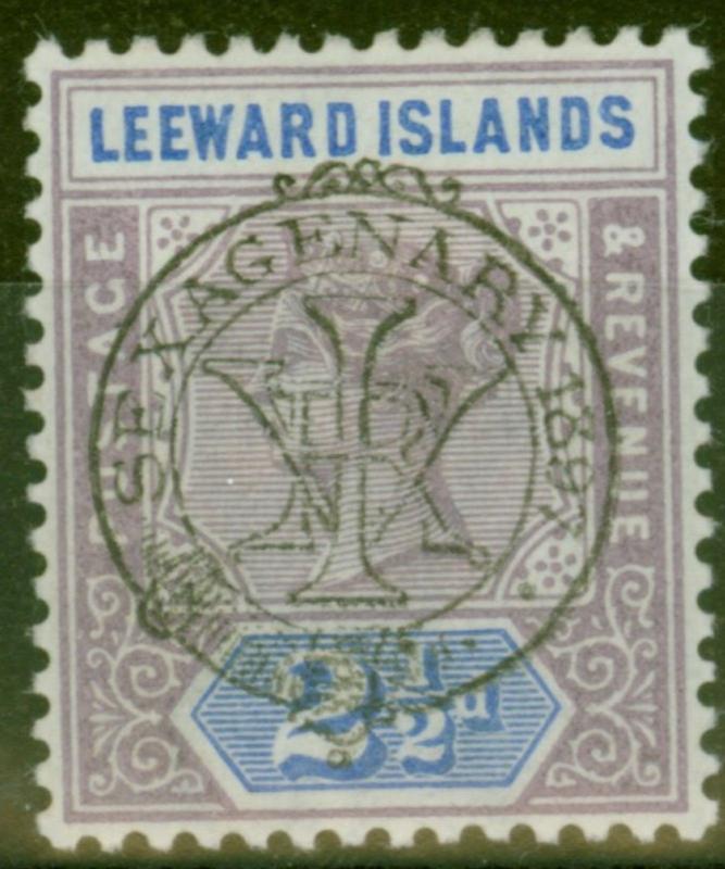 Leeward Inseln 1897 2 1/2D Matt Mauve & blau SG11 guter Zustand & süß leicht MTD