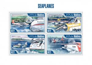 MALDIVES 2013 SHEET SEAPLANES PLANES mld13402a