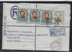 NAMIBIA COVER (PP2412B) 1997  N$2.00X3+STANDARD MAIL RLE SENT TO WINGHOEK 