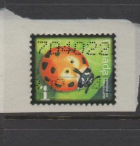 Scott # 2234    used  sheet single 1  cent  Lady Bug