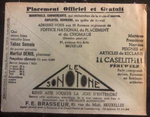 1936 Bruxelles Belgium Advertising Cover Olivetti Writing Machine Postal Check