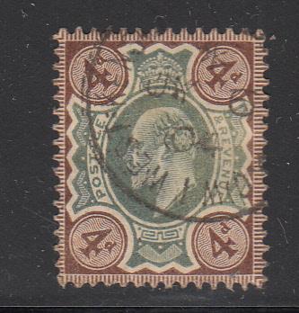 Great Britain used #133 4p Edward VII Dated: JY 6 04