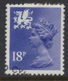 Wales SG W46 SC# WMMH32 Used  with first day cancel 18p Machin