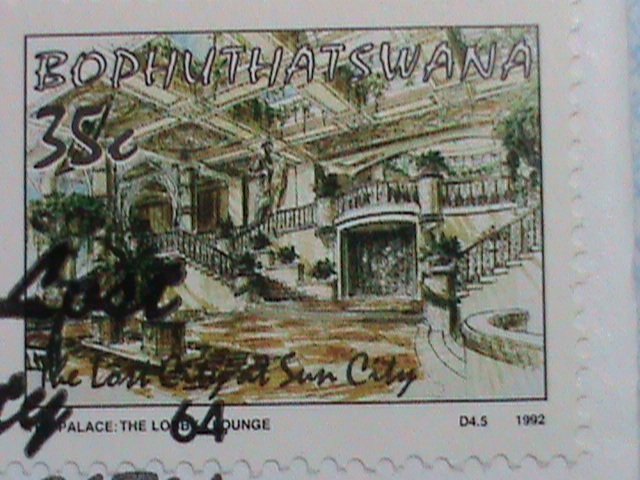 BOPHUTHATSWANA -FDC 1992 SC#282 THE LOST CITY AT SUN CITY-MNH-VERY FINE