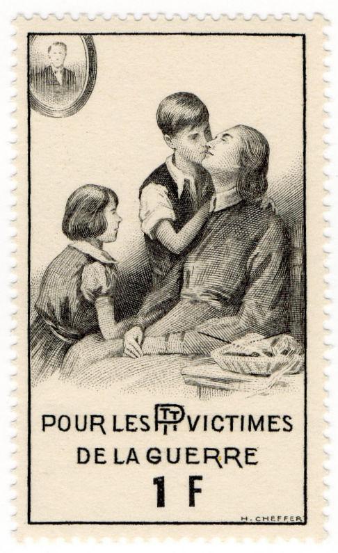 (I.B) France (Great War) Cinderella : PTT War Victims Fund 1Fr