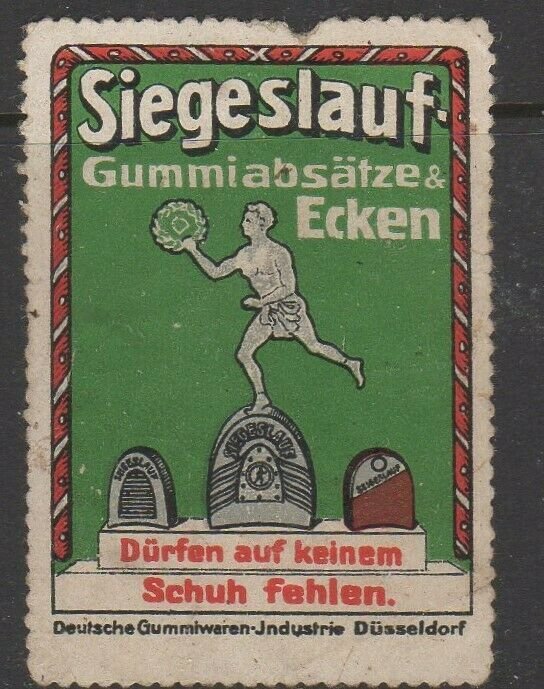 Germany Siegeslauf (Victory Run) Rubber Heel Corners Advertising Stamp NG -AL 