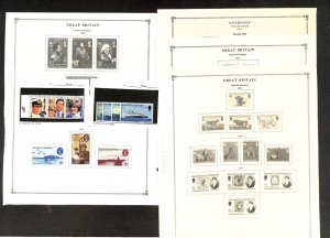 Guernsey Stamp Collection on 17 Scott International Pages 1969-1992 (BA)