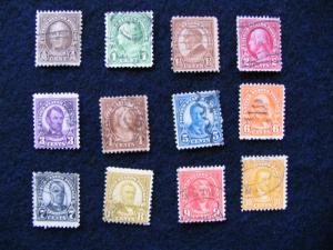 US – 1920’s – Small Collection – 12 Stamps - Used