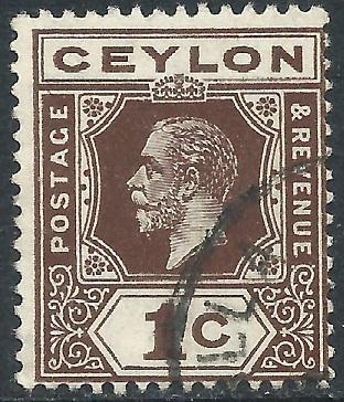 Ceylon, Sc #200, 1c Used