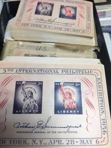 1075  FIPEX Souvenir Sheets. 100 MNH. Investment Grade.