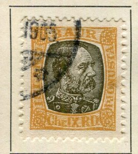 ICELAND; 1902 early Christian IX Official issue fine used 3a. value