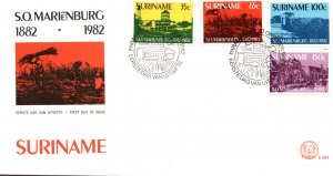 Suriname 606-609 U/A FDC