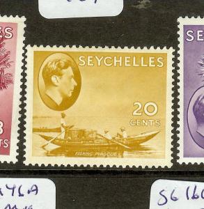 SEYCHELLES (B1201) KGVI  20C BOAT  SG140A  MOG