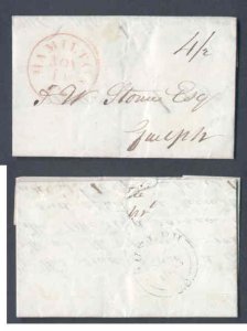 Canada-cover  #9764-Stampless folded letter- Hamilton , UC cds [ 31