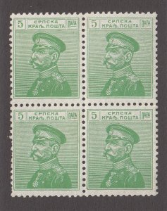 Serbia Scott #110 Blk of 4 MH