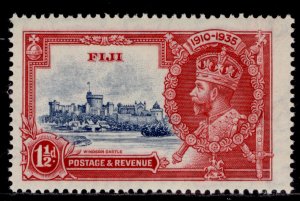 FIJI GV SG242a, 1½d deep blue & aniline-red SILVER JUBILEE, LH MINT. Cat £11.