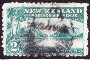 NEW ZEALAND 1903 2/- Blue-Green SG316a Used