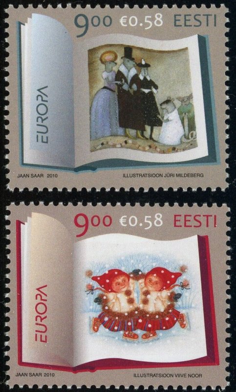 Estonia #643-644 Europa Children's Book Postage Stamps 2010 Eesti MLH