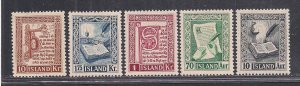 ICELAND SC# 278-82   FVF/MOG  1953