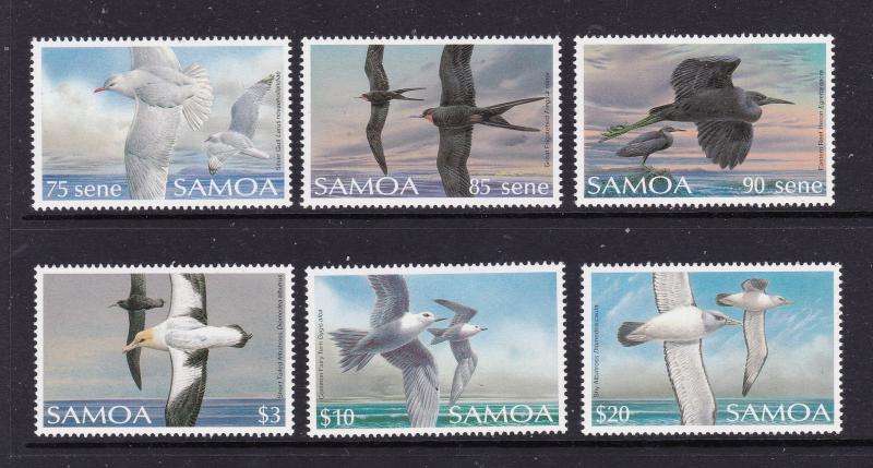 Samoa a small lot of high values from the 1988 Bird set MNH