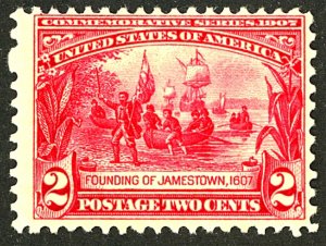 U.S. #329 MINT OG LH THIN