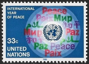 United Nations UN New York 1986 Scott # 476 Mint NH Ships Free With Another Item