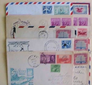 US FLIGHT COVERS 10 DIFF. 1929-1960