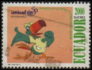 Ecuador 1417 - Used - 2000s UNICEF Mascot Lorito (1996) (cv $2.25)