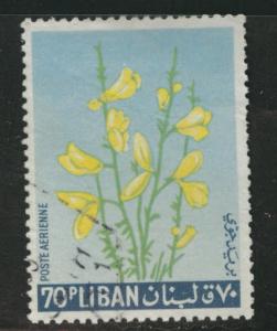 LEBANON Scott C397 used 1964 flower airmail