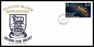 Falkland Island Dependencies 1LB1 Map U/A FDC