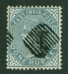 SG 79 India 1874. 1r slate. Very fine used CAT £40