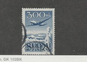 Finland, Postage Stamp, #C3 Used, 1950 Airplane