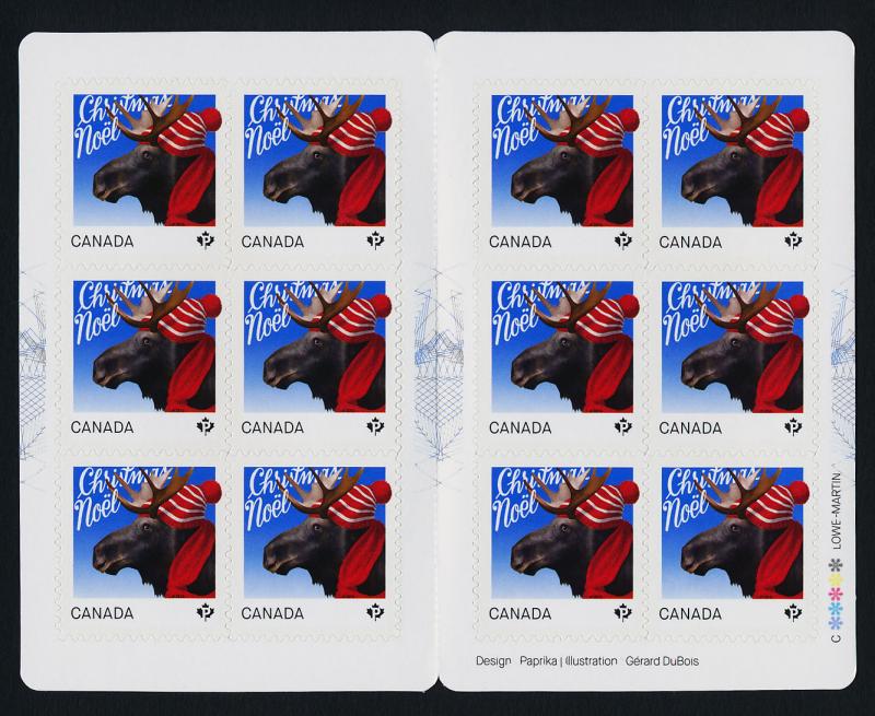 Canada 2881a Booklet MNH Christmas, Moose