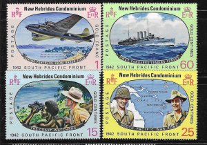 New Hebrides British 1967 Allied Forces War Sc 123-126 MNH A3251