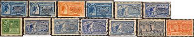 Collection of 13 Stamps Scott's E1 thru E13, E9 has PFC