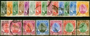 Selangor 1949-55 Set of 21 SG90-110 Fine Used