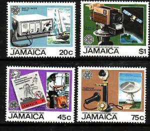 Jamaica-Sc#563-6- id8-unused NH set-Communications-Satellite-1983-