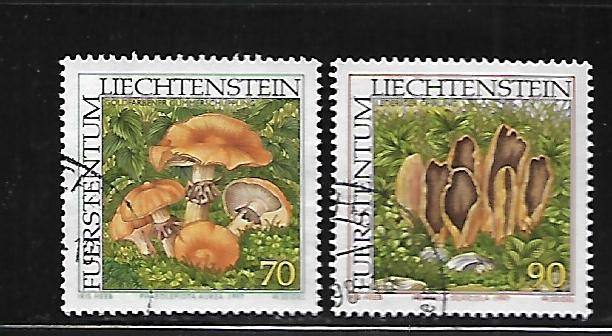 LIECHTENSTEIN, 1101-1102, USED, MUSHROOMS