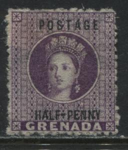 Grenada QV 1881 overprinted Postage Half-Penny unused no gum