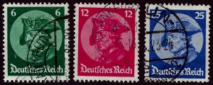 Germany SC#398-400 Used VF SCV $24.90..fill a key spot!!