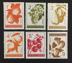 Bulgaria 1965 #1438-43(6), Fruits & Nuts,  MNH.