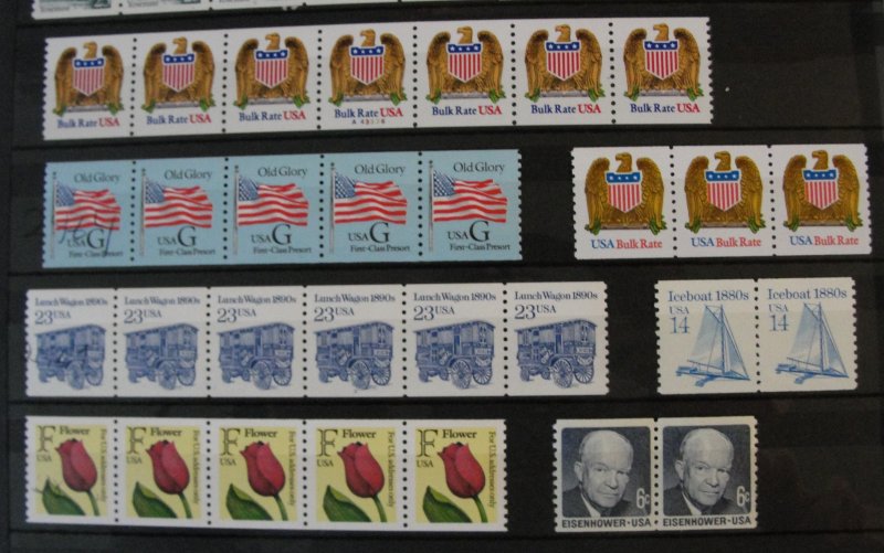 US Coil Strips All MNH