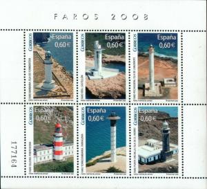 Lighthouse Stamps - Spain 2008