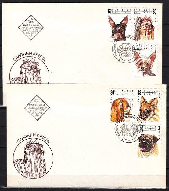 Bulgaria, Scott cat. 3635-3640. Various Dogs  issue. 2 First day covers.