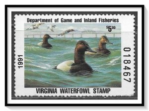 State Virginia #4 Duck Hunting Permit Unsigned NG